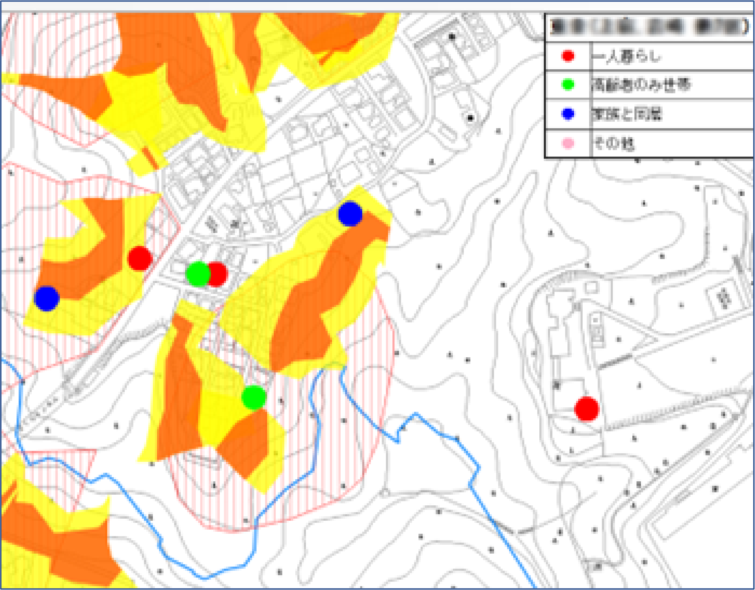 世帯状況別の分布図画面イメージ