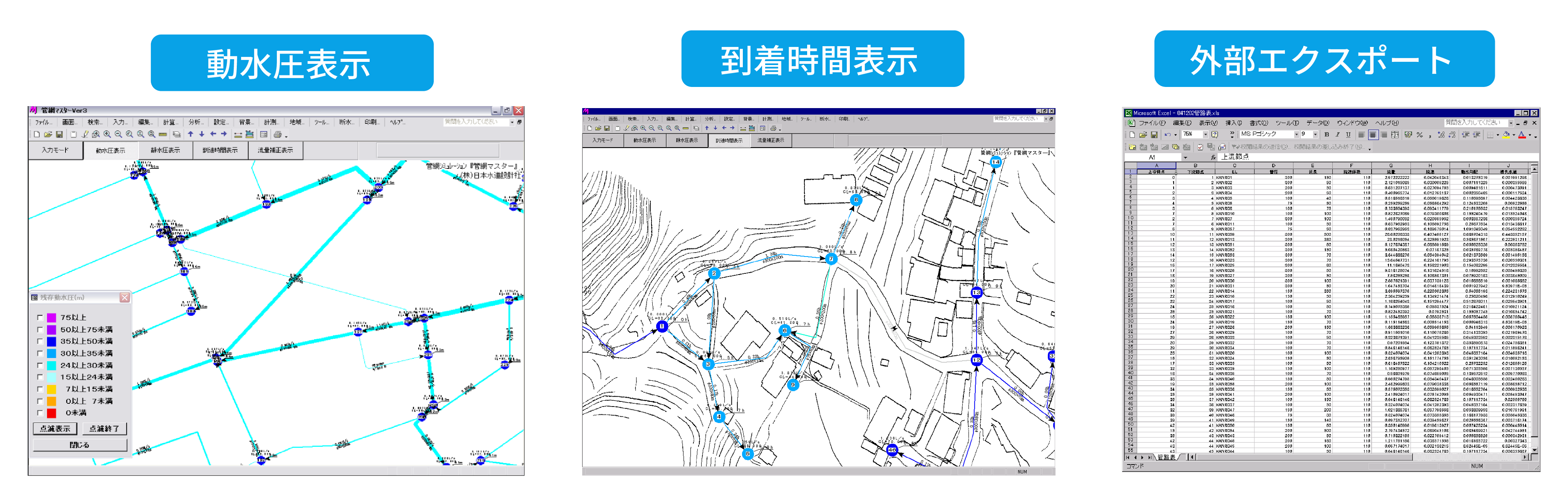 管網計算管理機能（上水道システム拡張）